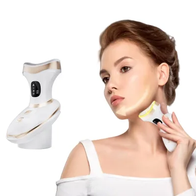 OEM Microcurrent Facial Device for Wrinkle Removal and Skin Rejuvenation Multifunction 7-Color LED Face & Neck Lifting Massager