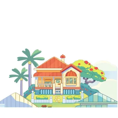 Blue Dog House Party Decorations for Bruy's Birthday, Birthday Photo Background, Bruy Banner