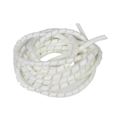 6mm PE Material Polyethelyn Spiral Wrap Tubing Spiral Wrapping Band Easy to Bend Wires for Installation Spiral Wrap