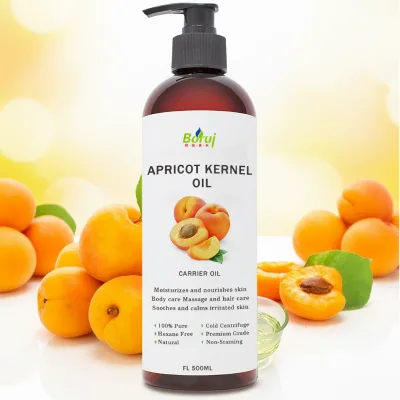 Wholesale Carrier Oil Bulk Cosmetic Raw Material Moisturizing Hydrating Apricot Kernel Oil Natural Plant Cold Pressed Base Oil