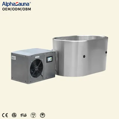 Outdoor Sauna With Shower Cold Plunge Chiller Kit Barrel Optional