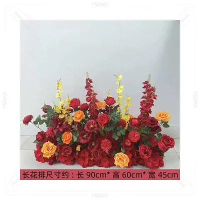 Wedding Artificial Long Flower Rows Best Selling Product Artificial Flower Artificial Red Flowers Peony