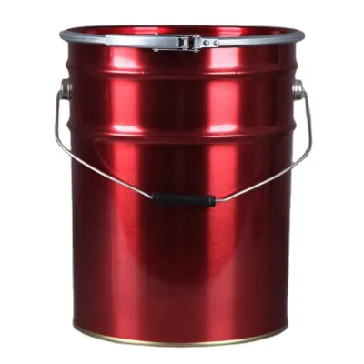 20 Liter Round Metal Bucket 5 Gallon Bucket with Lock Ring with Handle