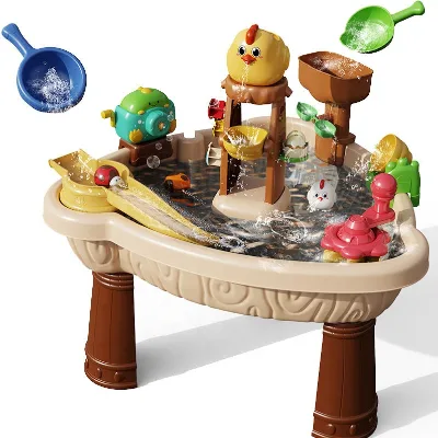 Best Selling New Indoor/Outdoor Water Play Table for Kids Electric Toy with Music & Light for Beach Use