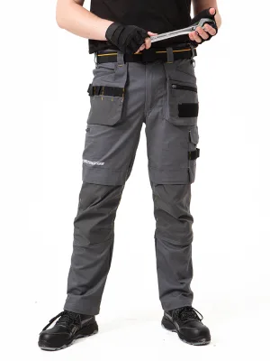 High-end Nylon Cordura Wear-resistant Overalls Construction Site Men's Knee Protective Work Pants Needle Detection Seamless