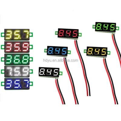 0.28 Inch Ultra-small Digital DC Voltage Meter Digital Display Adjustable Two-wire DC2.5- 30V Reverse Connection protection