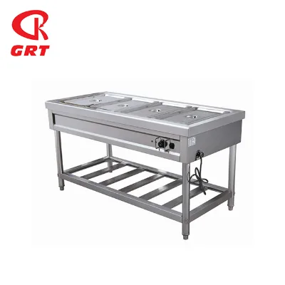 GRT-CHZ5W Commercial Electric Bain Marie Stainless Steel Food Warmer with 5 GN Pans for Restaurant & Buffet