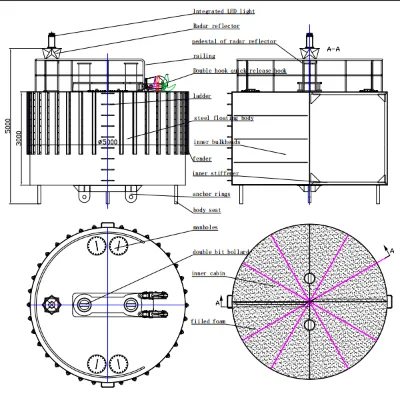 5m Diameter Offshore Steel Mooring Buoy