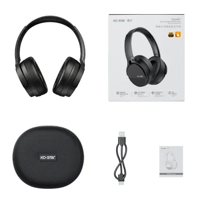Rohs Over Ear Bluetooth Headphones Type C Noise Cancelling Hifi Stereo Long Battery Life OEM Wholesale