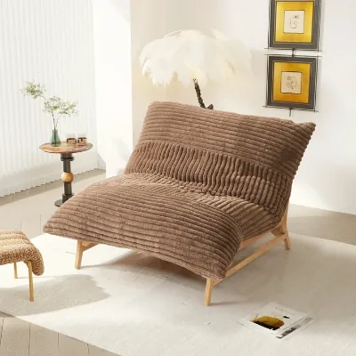 High Quality Modern Single Sofa Chair with Tufted Reclining Feature for Living Room Furniture Wood Legs Home Furniture Sale