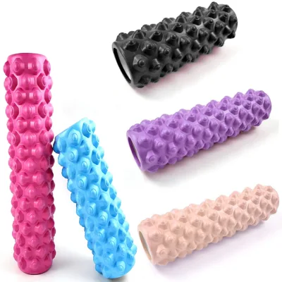 Wholesale EVA Fitness Long Foam Roller Round EVA Foam Yoga Exercise Massage Pain Relief Roller Foam Roller Bottle