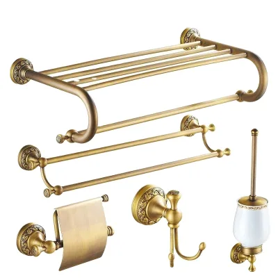 Brass Chrome Finish Eco-Friendly 5-Year Warranty Bathroom Series Modern Bath Accessories Towel Ring Toilet Paper Hardware Set