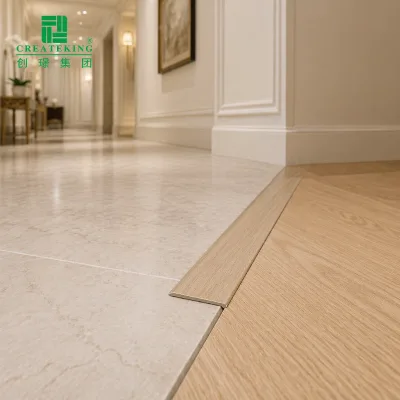 ODM Service Industrial Moisture-proof PVC Wood Transition Strips for Hotel Villa Hospital Use European Wood Grain 20*4.5mm