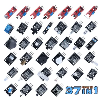 Factory-issued Lighter Weight V2.0 37 in 1 Sensor Kit STEM Education & IED Programming for Educational Purposes