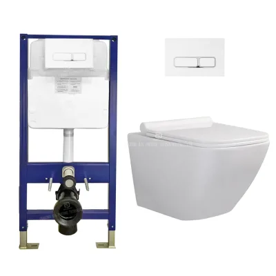 HDPE Material Concealed tank  With Button for Wall Mounted Toilet