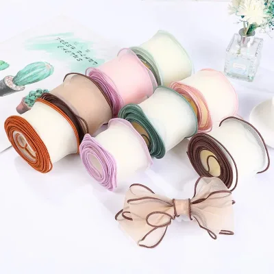 6cm Colorful Mermaid Tulle Ribbon Packaged Polyester Wedding Birthday Halloween Decorations Bouquets Hair Accessories Cake