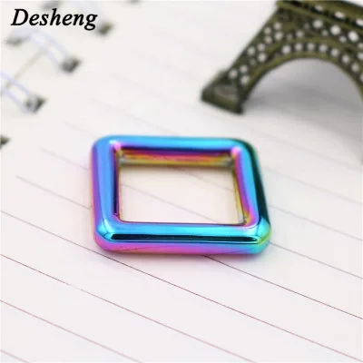 Seven Color Metal square Buckle Electroplated Backpack Handbag Color Buckle Hardware Accessories Zinc Alloy Material