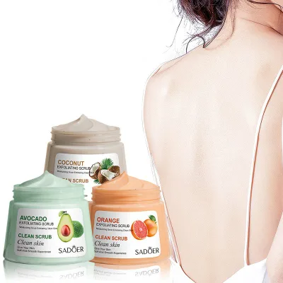 SADOER Coconut Body Exfoliating Scrub Vitamin C Moisturizing Brightening Skin Remove Dead Skin Private Label Body Scrub Cream