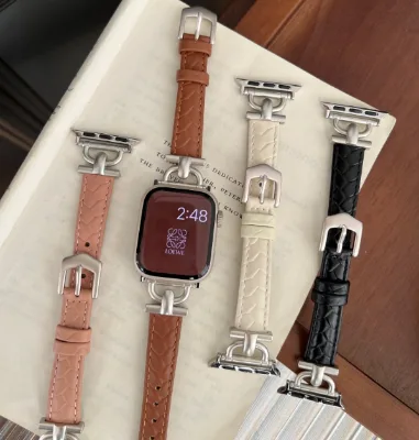 Wholesale Star Colored D-Shaped Buckle Leather Strap Suitable for Apple 1-10 Generations