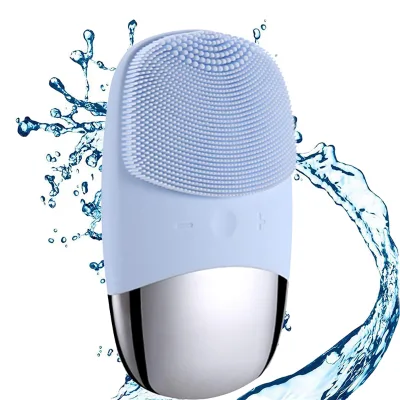 Hot Sale Electric Silicone Facial Cleansing Brush Purple Green Gray Black Beauty Supplier's Hand-Held Tool for Home Use Spa