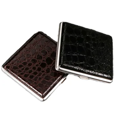 Classic Metal Luxury Cigarette Case Box 20pcs Portable Waterproof Square Design Silkscreen Printing Travel Storage