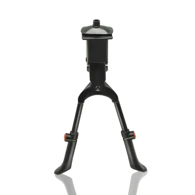 Center Mount Double Leg Adjustable Bike Side Stand Heavy Duty Bike Kickstand with Anti-Slip Foot