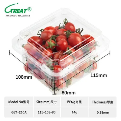 Clamshell food packaging container plastic fresh food packing box custom manufacturer supply on sale