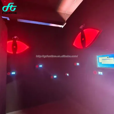 FunTime Activate Game Devils Eye Indoor Catch Room Plan Push Button Interactive Hide Game LED Light Wall Game Devil Eye