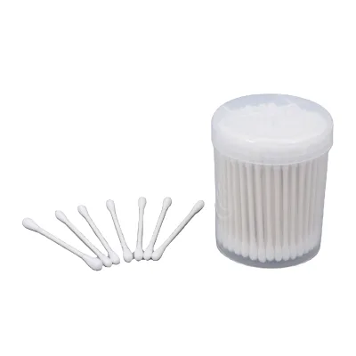 Hot Selling Custom Medical Cotton Swab 300PCS ETO Disinfecting Wood Stick for Ear Cleaning Absorbent Cotton Bud