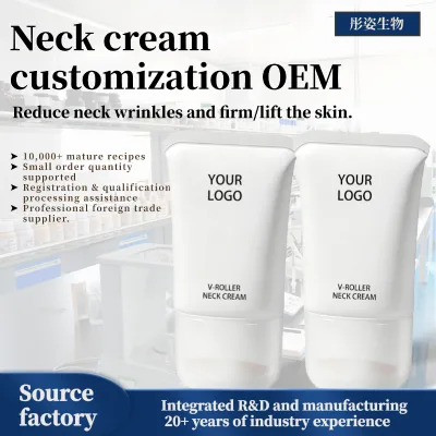 Source Factory V-Roller Massage Neck Cream Anti-Wrinkle Firming Lifting Neck Care Private Label OEM Custom Logo