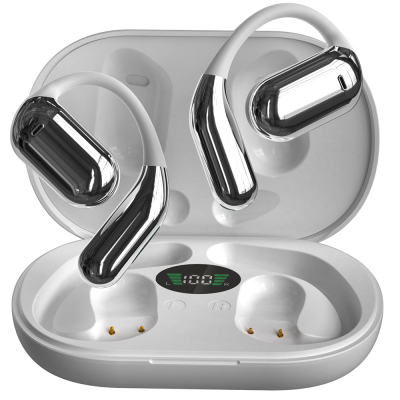 Q16 Open-Ear Headphone Wireless Earbuds Sport Over Earphone Ear Hooks 50H Playtime EarBuds LED Display Charging Case Waterproof