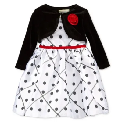 Custom-Made Baby Girls Chic Vintage Design Dot Banquet Dress