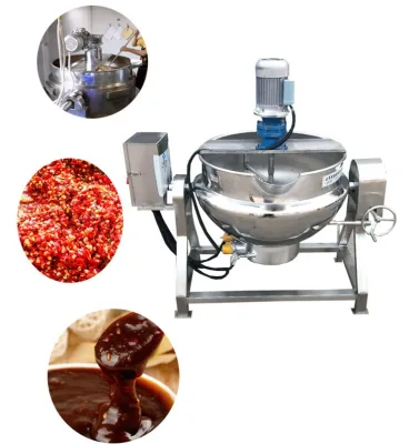 Food Cooker Steam/gas/electric Jacket Kettle With Agitator Mixer Double Jacketed Kettle Fruit Jam Cooking Mixer Pot Equipment