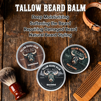 Beard Balm Manufacturer Wholesale Beard Growth Balm Sandalwood Tallow Beard Balm