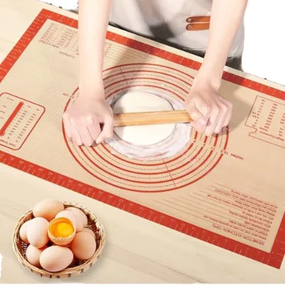 Silicone Baking Mat Extra Thick Non-Stick Non-Slip Reusable Oven Safe Measurement Markings for Cookies Bread