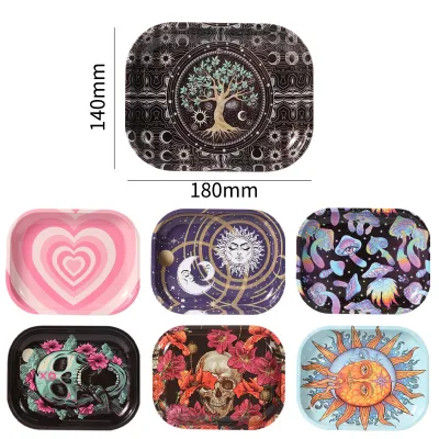 Disposable Luxury Tobacco for 18*14cm Wholesale Custom Logo Printed Smoking Serving Tray Restaurant Use