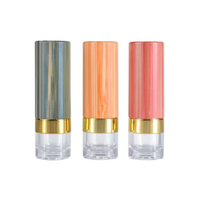 Wholesale New Design Empty Cosmetics Bamboo Lipstick Tubes 3g 5g 10g 15g Red Orange Gray Makeup Packing