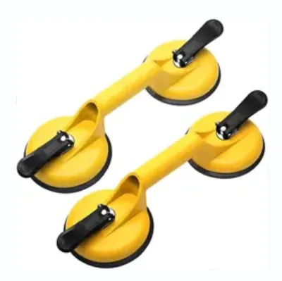 2 Pcs Vacuum Plate Handle Glass Holder Hook Glass Heavy Duty Aluminum Suction Cups for Lift Large Glass/Floor Gap Fixer