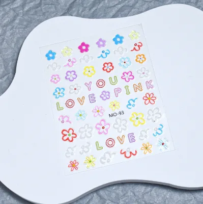 MO Flower Decorative Nail Art Stickers