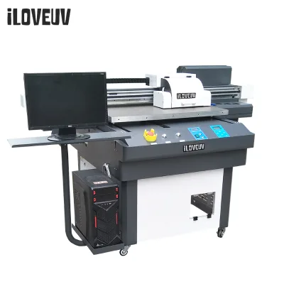 Uv Printer Flatbed with Visual Positioning 9060 for Sticker Paper for Inkjet Printer with Xp600 Heads Clothes Rack Display