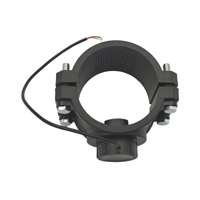 Water Flow Sensor 34 mm Flow Sensor Clamping Saddle with 4 Bolts for Agricultural Irrigation
