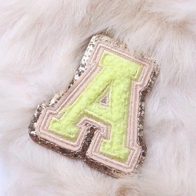 Colorful Custom Chenille Patches, Sticker, Letter Patches , Adhesive on Backing Accept Custom Badges Designs