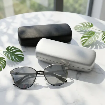 Factory Wholesale Hard Shell Eyeglasses Case Travel Portable Reading Eye Glasses Case Box with Suede Inner Lining