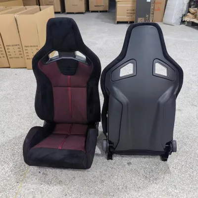 JBR1039RTF Sport Car Seats Modified PVC Racing seat Bucket Leather Seats Black Carbon Fiber
