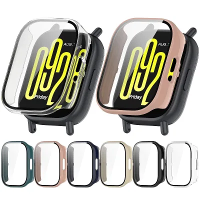 2 in 1 Watch Protector case Bumper Cover With Tempered Glass Screen Protector for Redmi Watch 5 Active Hard PC Protective Case