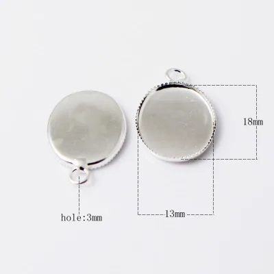 Beadsnice key shaped charm necklace Circling setting for jewelry