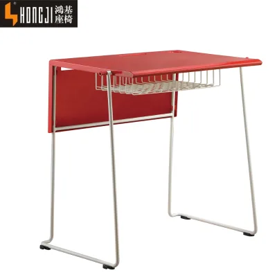 Hongji 1801 Hot sale metal frame stackable plastic table for training