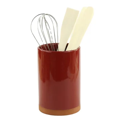 Hotsales Glazed Terracotta Utensil Holder Terracotta Ceramic Utensil Holder