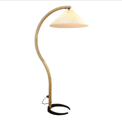Creative Pleated Lampshade Living Room Standing Lamp Bedroom Solid Wood Floor Lamp