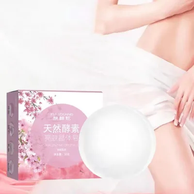 Natural Enzyme Brightening Intimate Care Crystal Soap Essential Oil Handmade Transparent Soap for Women-Ph Balanced Odor